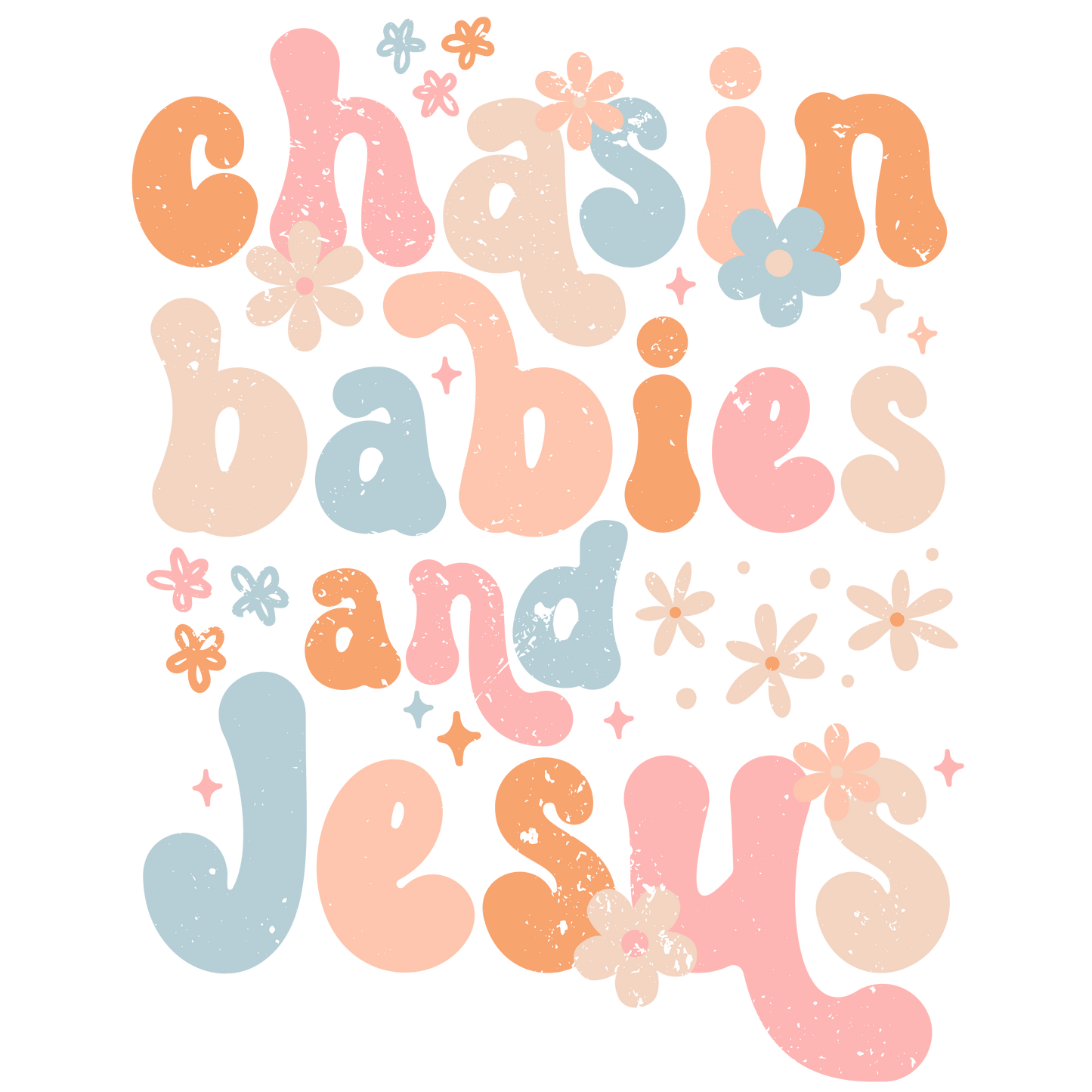 Floral Chasing Babies And Jesus  (Pre-0rder)