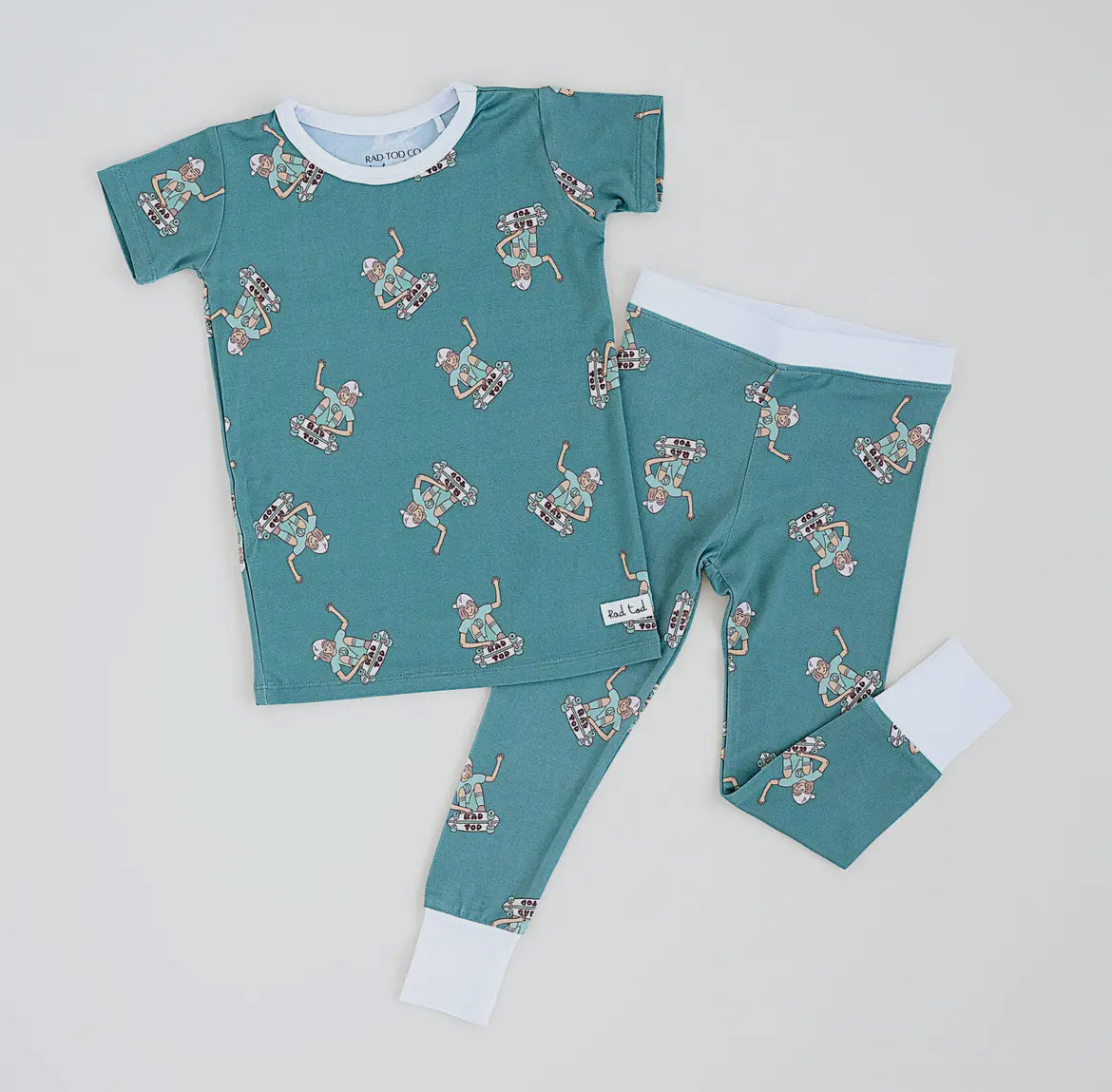 Two Piece Bamboo Skater Boy Pajamas