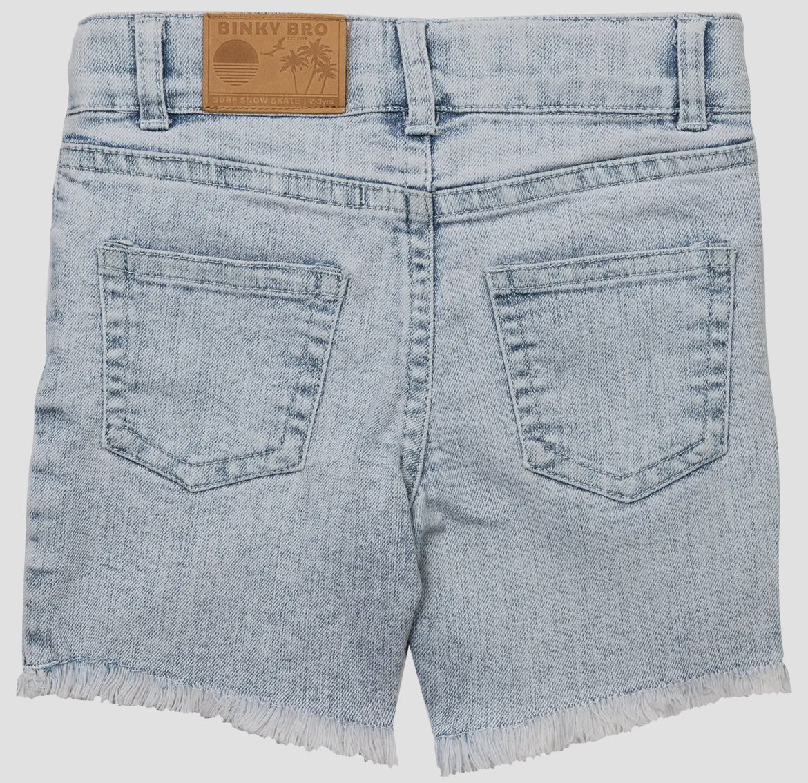 Waco Washed Blue Denim Short