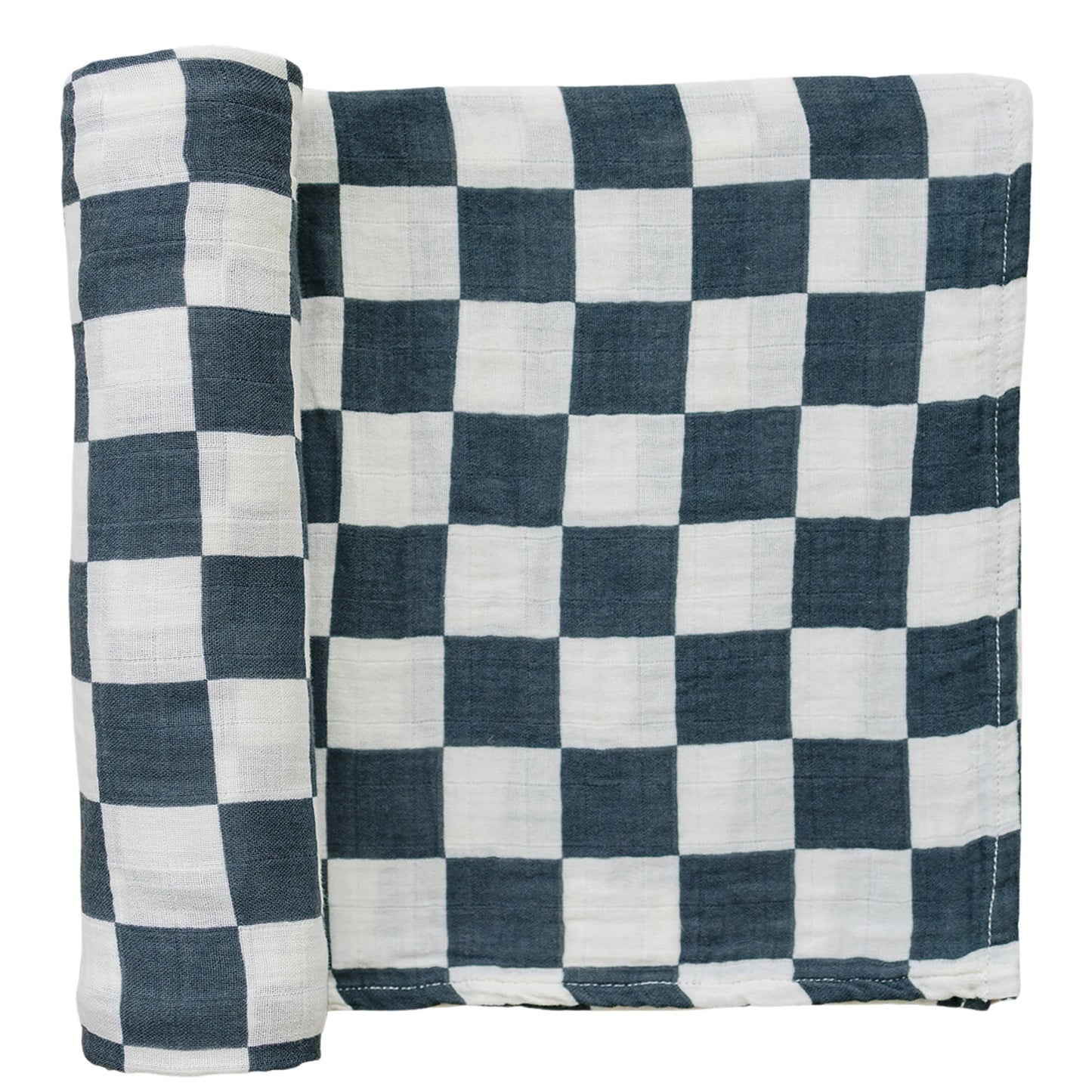 Charcoal Checkered Muslin Swaddle