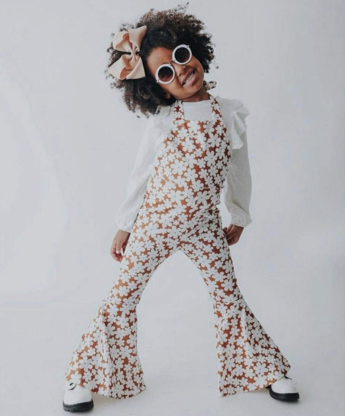 Andi Pleated Bell Bottom Jumpsuit