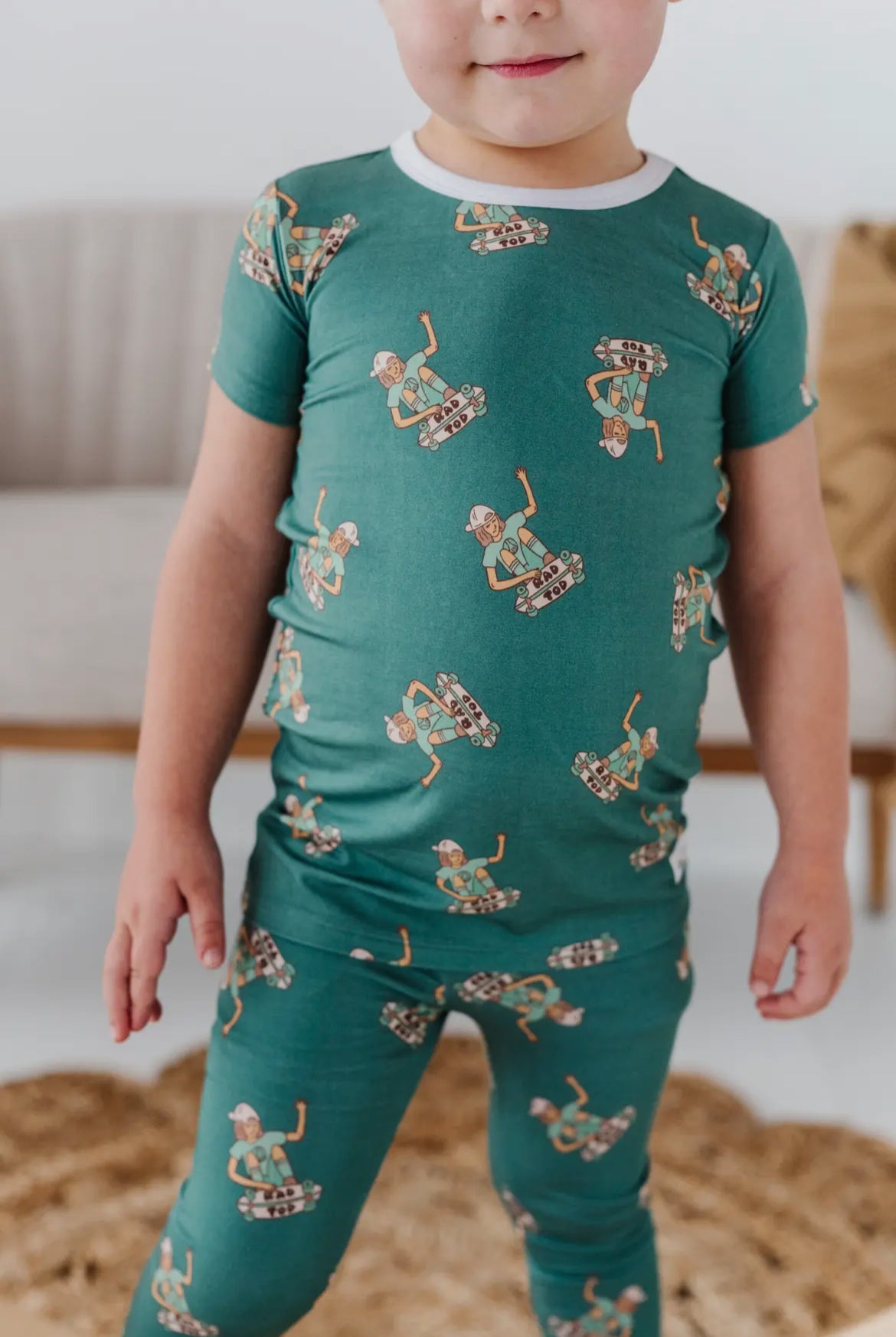 Two Piece Bamboo Skater Boy Pajamas