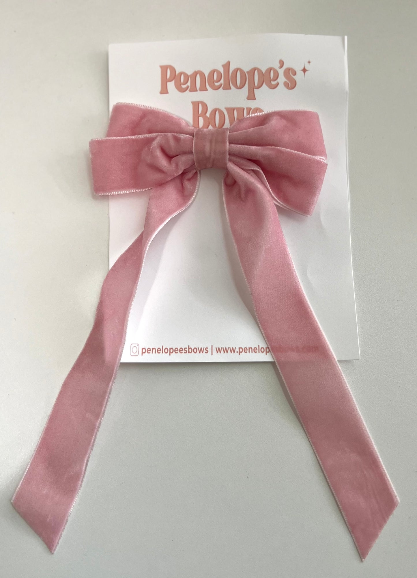 Velvet Pink Bow