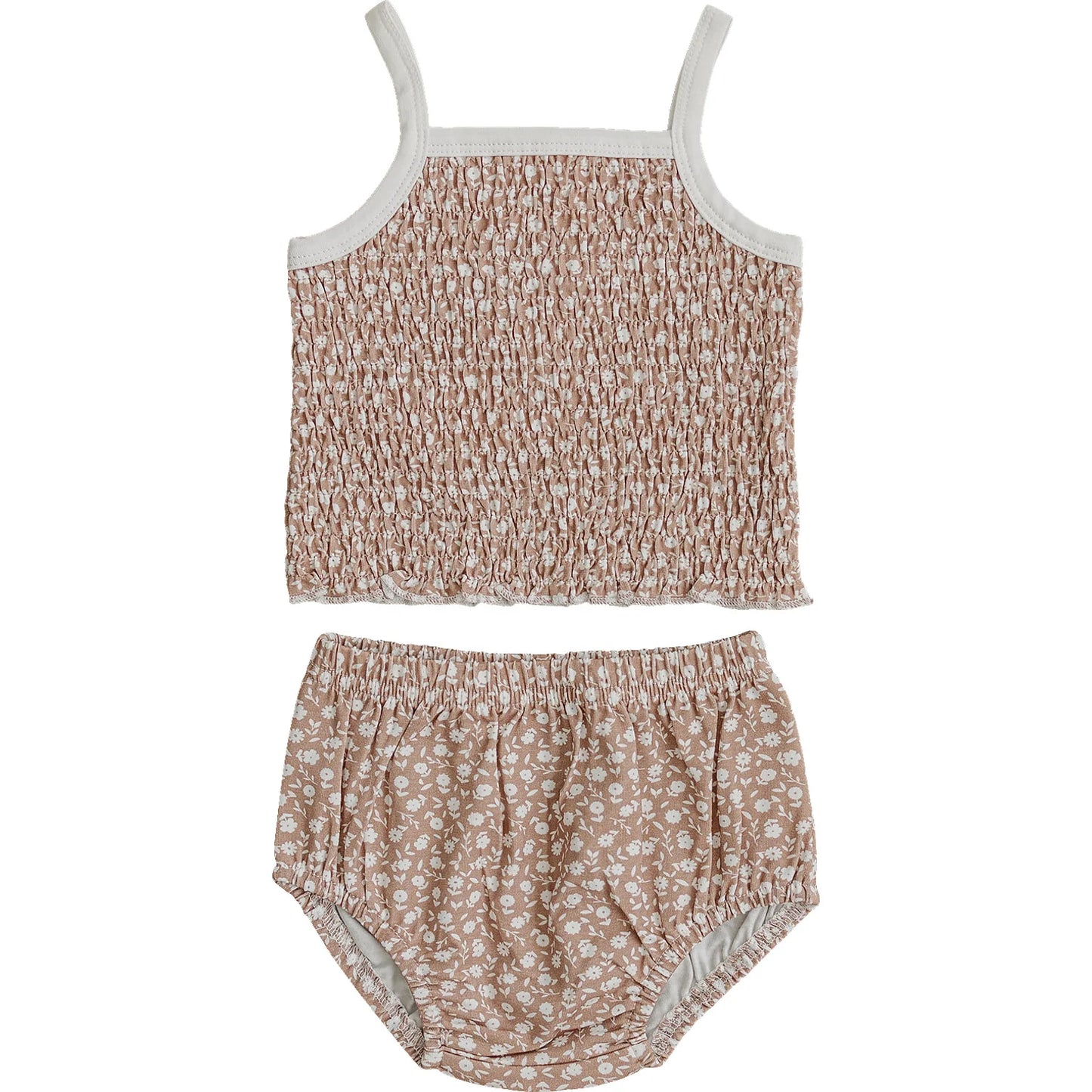 Ruched Floral Bloomer Set