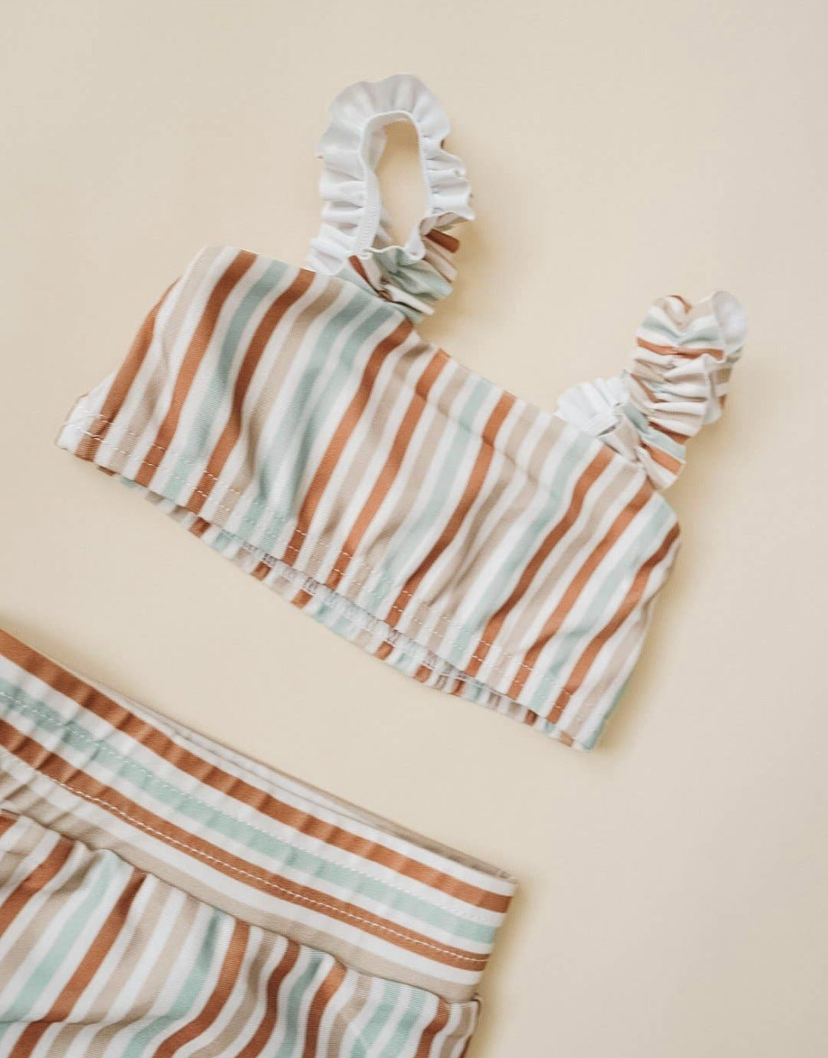 Strap Bandeau Bikini Set-Summer Stripes
