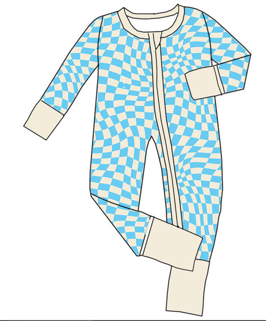 Wavy checks bamboo PJ’s