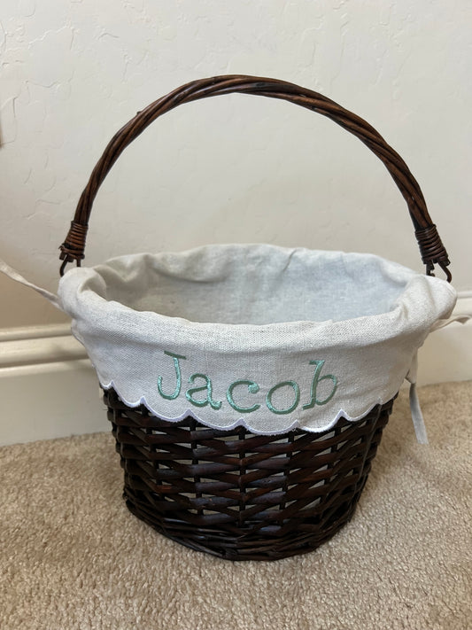 Embroidered Easter Egg Basket
